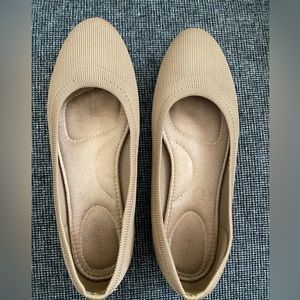 Knit Almond-Toe Ballet Flats